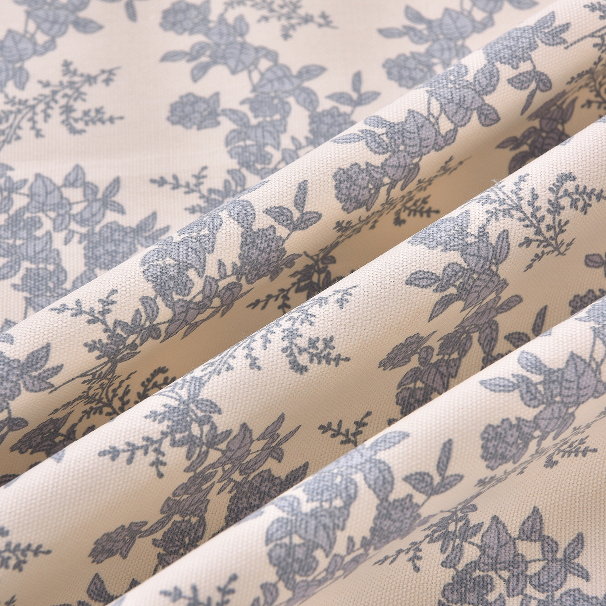 91家纺网 家纺一手货源 找家纺 德比尔斯  2026新款原棉老粗布凉席花边老粗布三件套 蓝莲花-花边款