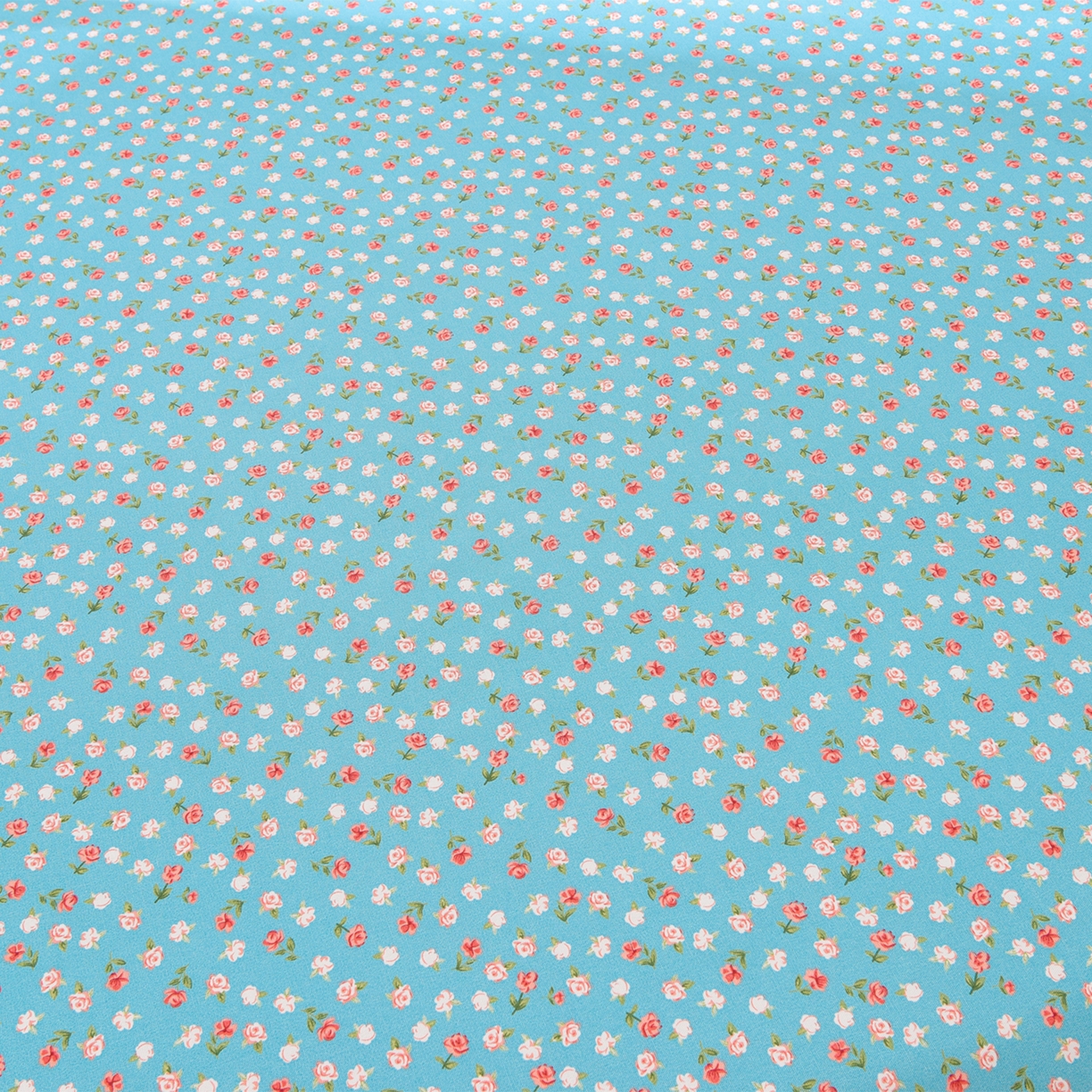 91家纺网 家纺一手货源 找家纺 德比尔斯  2026新款原棉老粗布凉席花边老粗布三件套 相遇-蓝-花边款