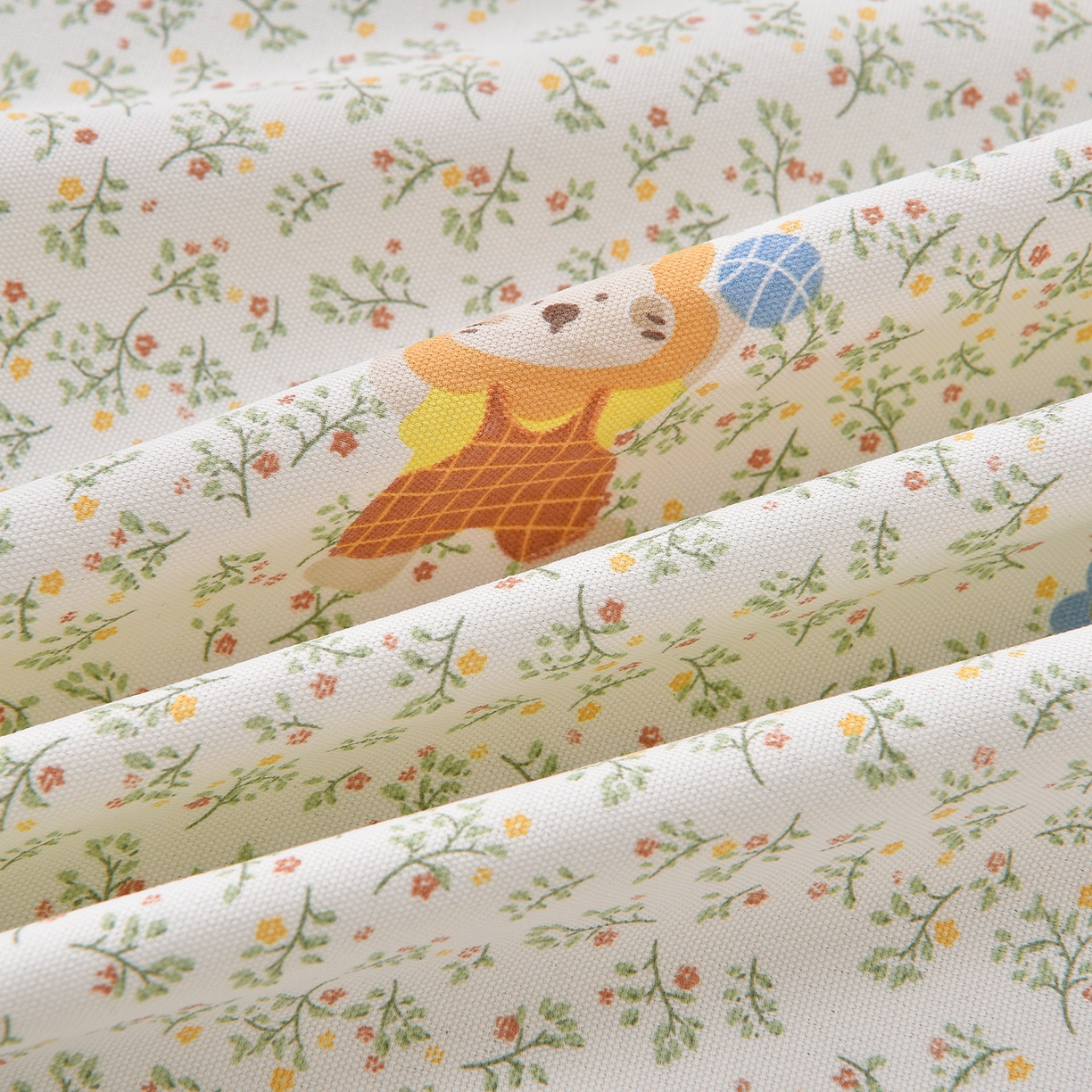 91家纺网 家纺一手货源 找家纺 德比尔斯  2026新款原棉老粗布凉席花边老粗布三件套 小狮子-花边款