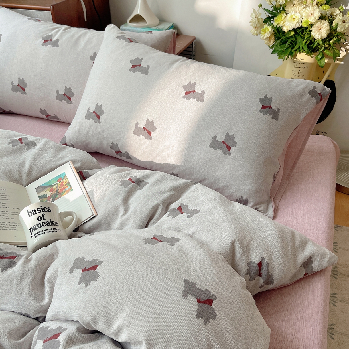 91家纺网 家纺一手货源 找家纺 凯洛奇 2026新款色织麻水洗提花四件套-提供买家秀 雾都犬影