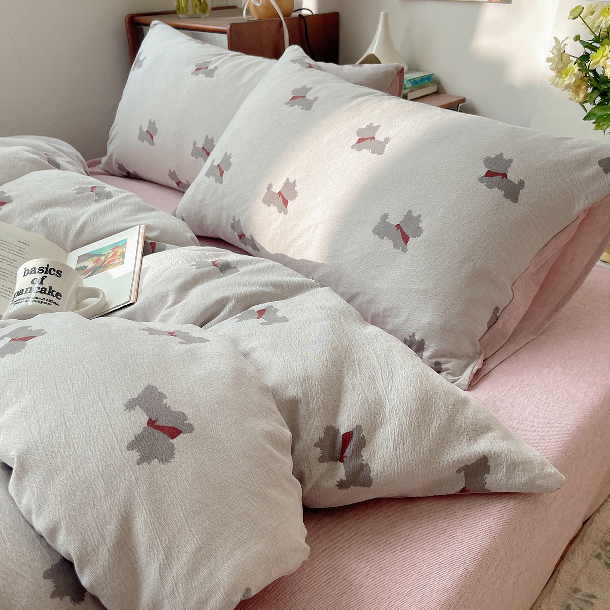 91家纺网 家纺一手货源 找家纺 凯洛奇 2026新款色织麻水洗提花四件套-提供买家秀 雾都犬影