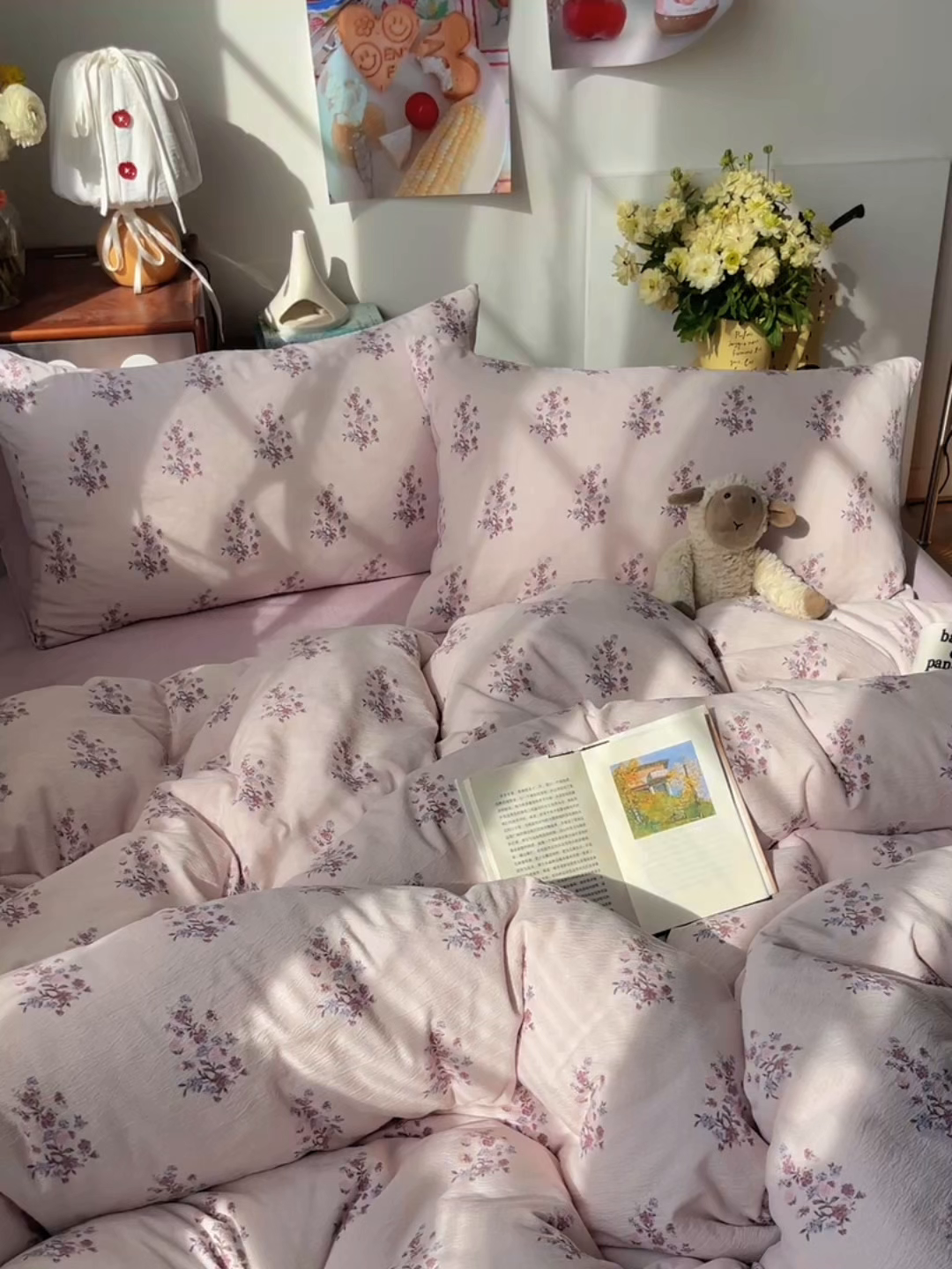 91家纺网 家纺一手货源 找家纺 凯洛奇 2026新款色织麻水洗提花四件套-提供买家秀 紫陌花痕