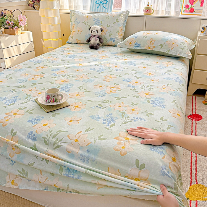 91家纺网 家纺一手货源 找家纺 卡普二店 2025新款全棉印花A版床单 风的颜色