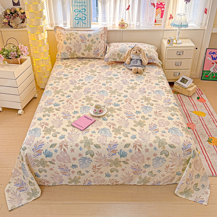 卡普二店 2025新款全棉印花A版床单 寄情绯叶