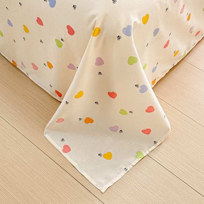 91家纺网 家纺一手货源 找家纺 卡普二店 2025新款全棉印花A版床单 萌萌心语