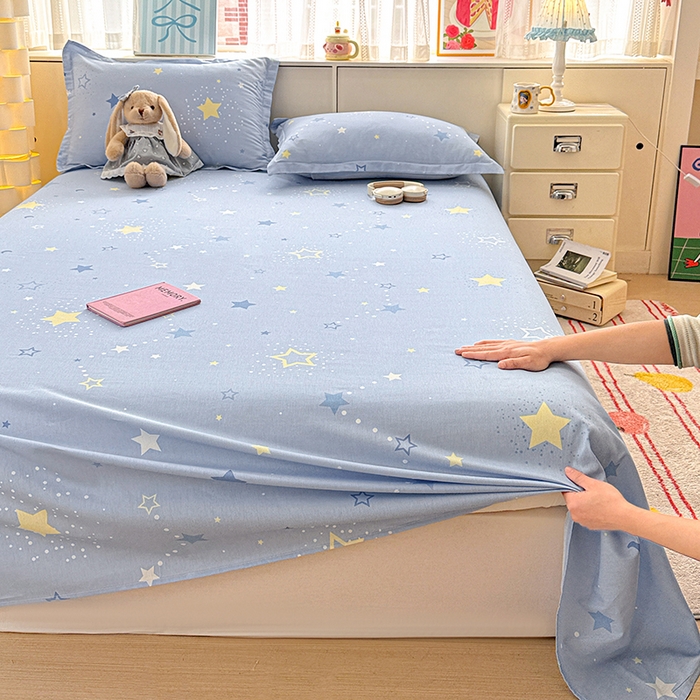 91家纺网 家纺一手货源 找家纺 卡普二店 2025新款全棉印花A版床单 五星集