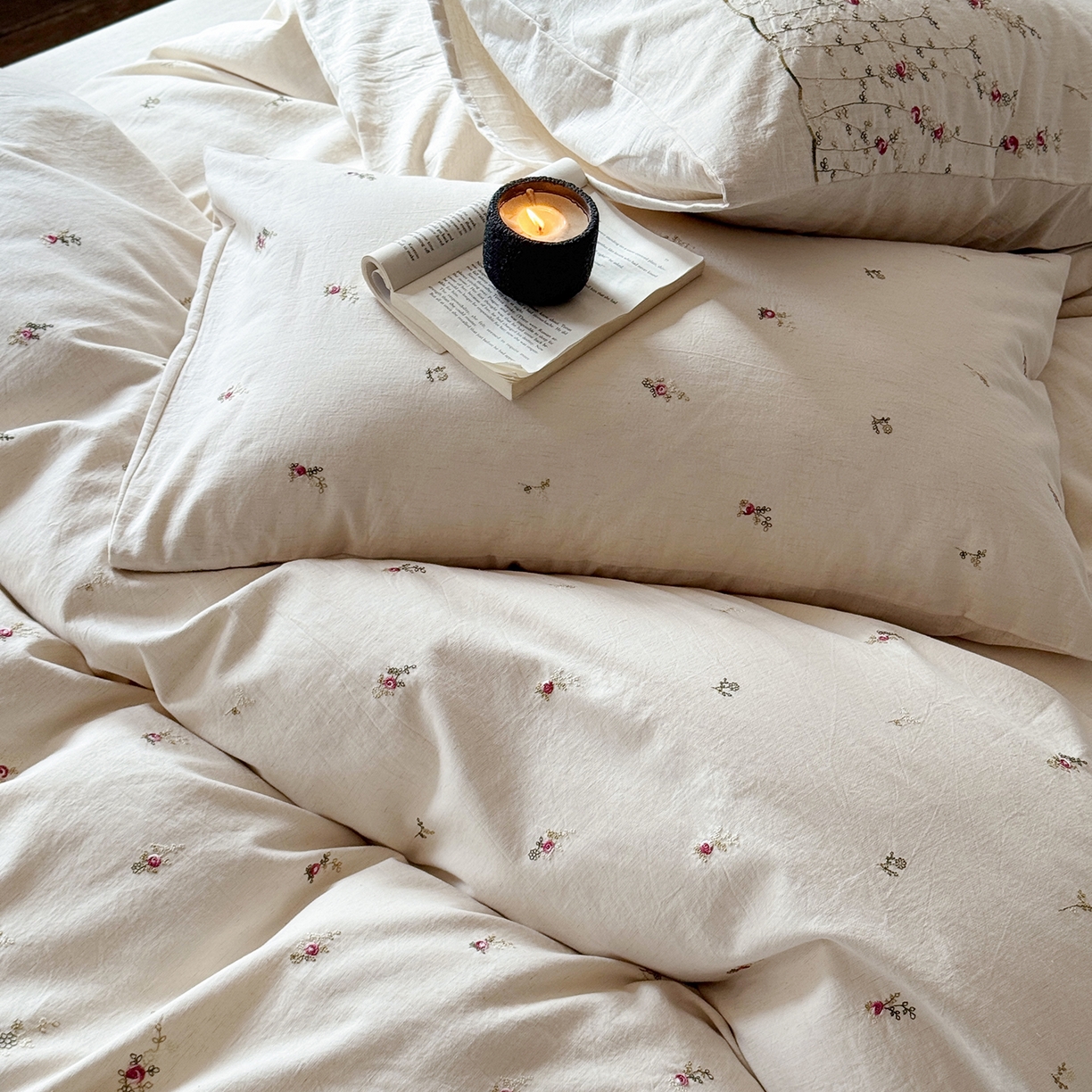 91家纺网 家纺一手货源 找家纺 （总）淑女公社家纺 2026春夏新款竹节棉麻特种绣花四件套