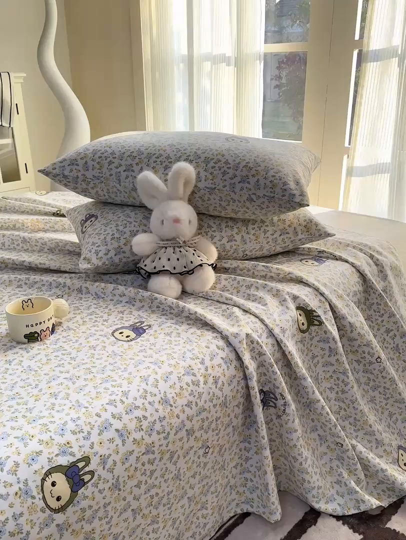 91家纺网 家纺一手货源 找家纺 （总）康纳利 2026新款原棉老粗布透气印花床单