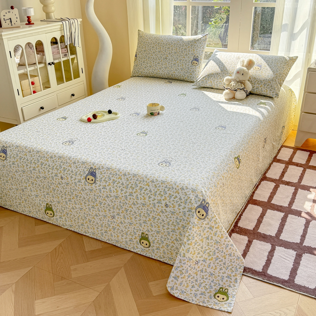 91家纺网 家纺一手货源 找家纺 （总）康纳利 2026新款原棉老粗布透气印花床单