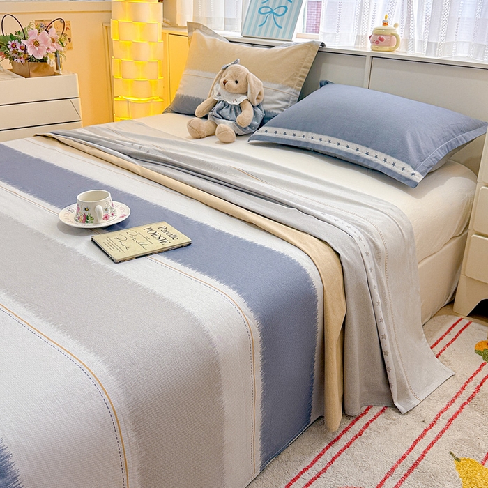 91家纺网 家纺一手货源 找家纺 卡普二店 2025新款全棉印花A版床单 星辰大海