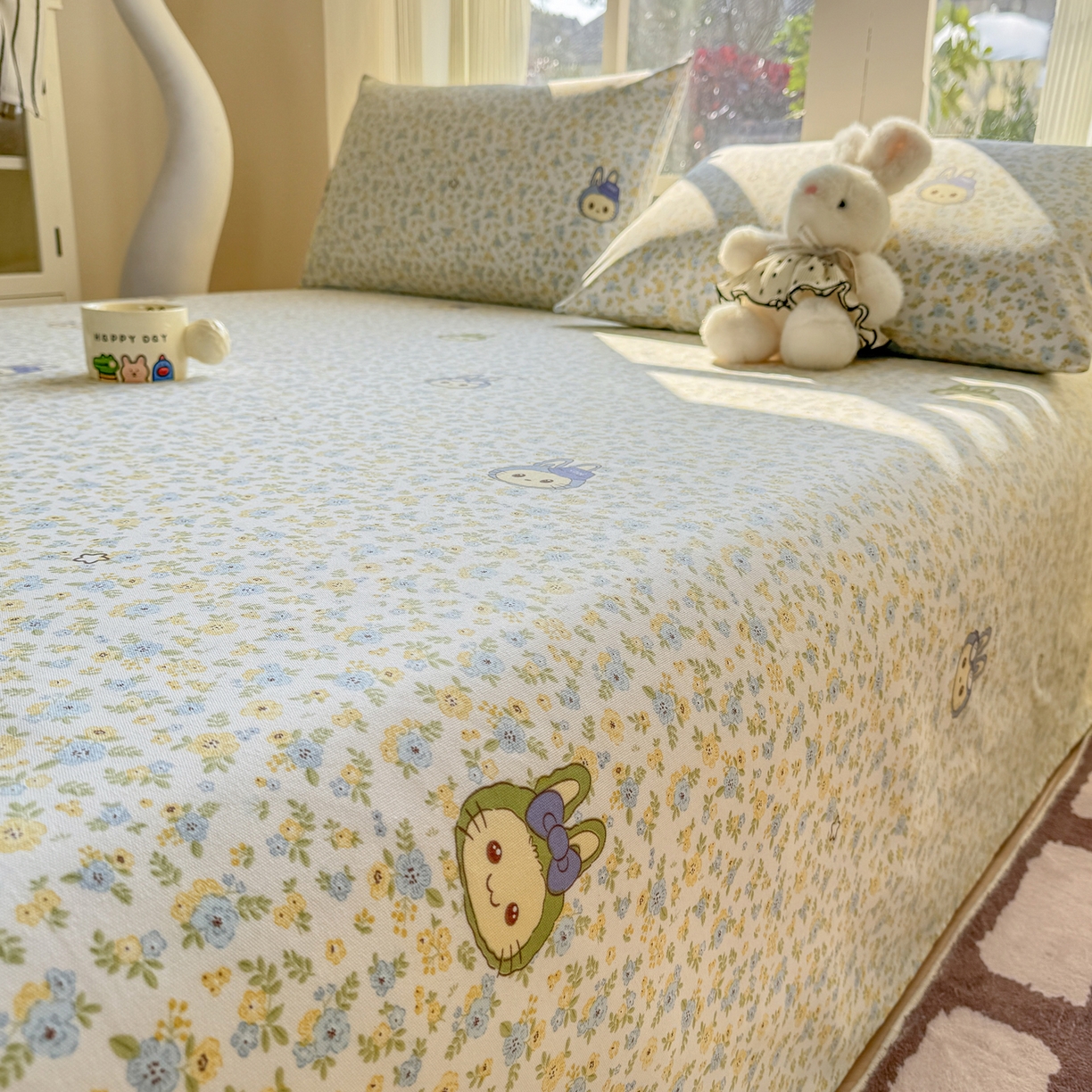 91家纺网 家纺一手货源 找家纺 （总）康纳利 2026新款原棉老粗布透气印花床单