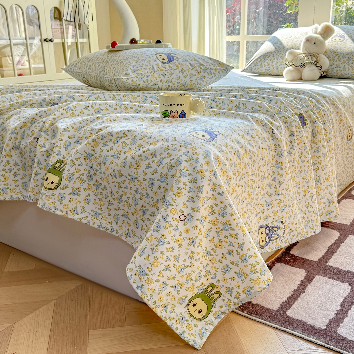 91家纺网 家纺一手货源 找家纺 （总）康纳利 2026新款原棉老粗布透气印花床单