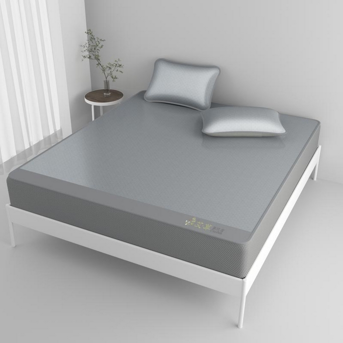 91家纺网 家纺一手货源 找家纺 （总）福来临家纺 2026新款舒适亲肤凉感艾草驱蚊席-床笠款