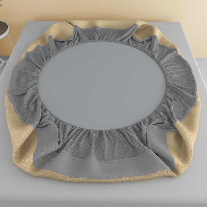 91家纺网 家纺一手货源 找家纺 福来临家纺 2026新款舒适亲肤凉感艾草驱蚊席-床笠款 艾草驱蚊席-咖床笠款