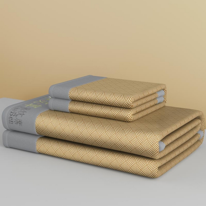 91家纺网 家纺一手货源 找家纺 福来临家纺 2026新款舒适亲肤凉感艾草驱蚊席-床笠款 艾草驱蚊席-咖床笠款