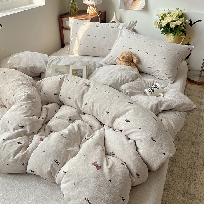 91家纺网 家纺一手货源 找家纺 （总）凯洛奇 2026新款色织麻水洗提花四件套-提供买家秀