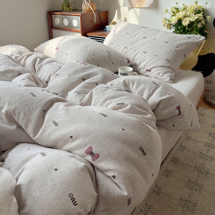 91家纺网 家纺一手货源 找家纺 （总）凯洛奇 2026新款色织麻水洗提花四件套-提供买家秀