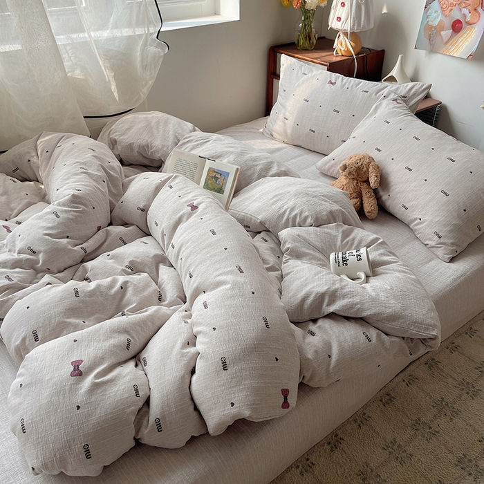 91家纺网 家纺一手货源 找家纺 （总）凯洛奇 2026新款色织麻水洗提花四件套-提供买家秀