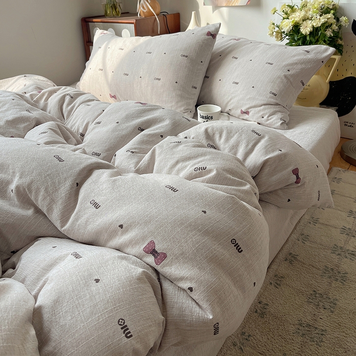 91家纺网 家纺一手货源 找家纺 （总）凯洛奇 2026新款色织麻水洗提花四件套-提供买家秀