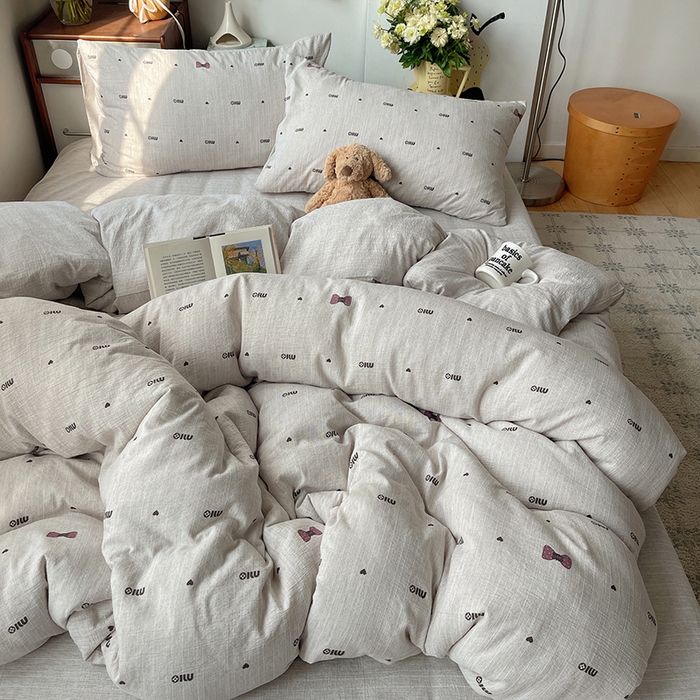 91家纺网 家纺一手货源 找家纺 （总）凯洛奇 2026新款色织麻水洗提花四件套-提供买家秀