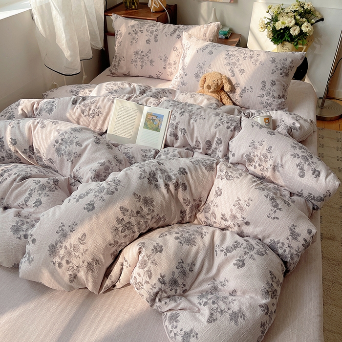 91家纺网 家纺一手货源 找家纺 （总）凯洛奇 2026新款色织麻水洗提花四件套-提供买家秀