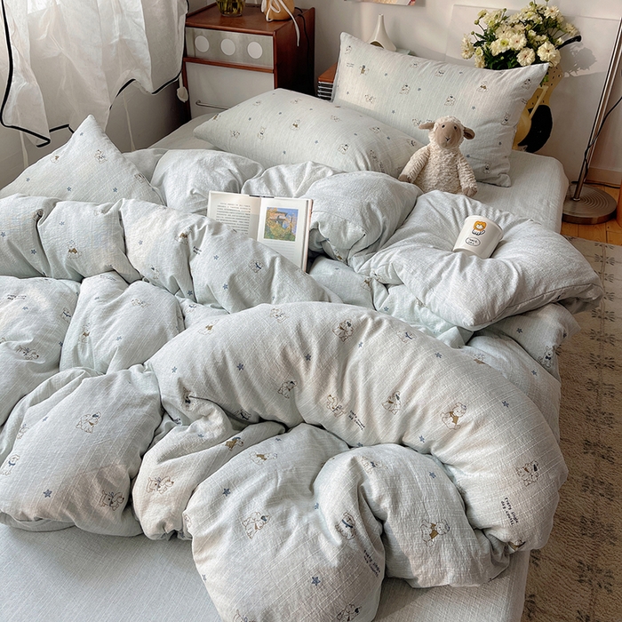 91家纺网 家纺一手货源 找家纺 （总）凯洛奇 2026新款色织麻水洗提花四件套-提供买家秀