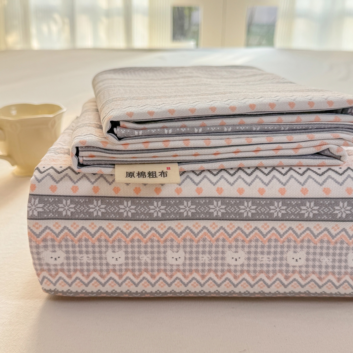 91家纺网 家纺一手货源 找家纺 （总）康纳利 2026新款原棉老粗布透气印花床单