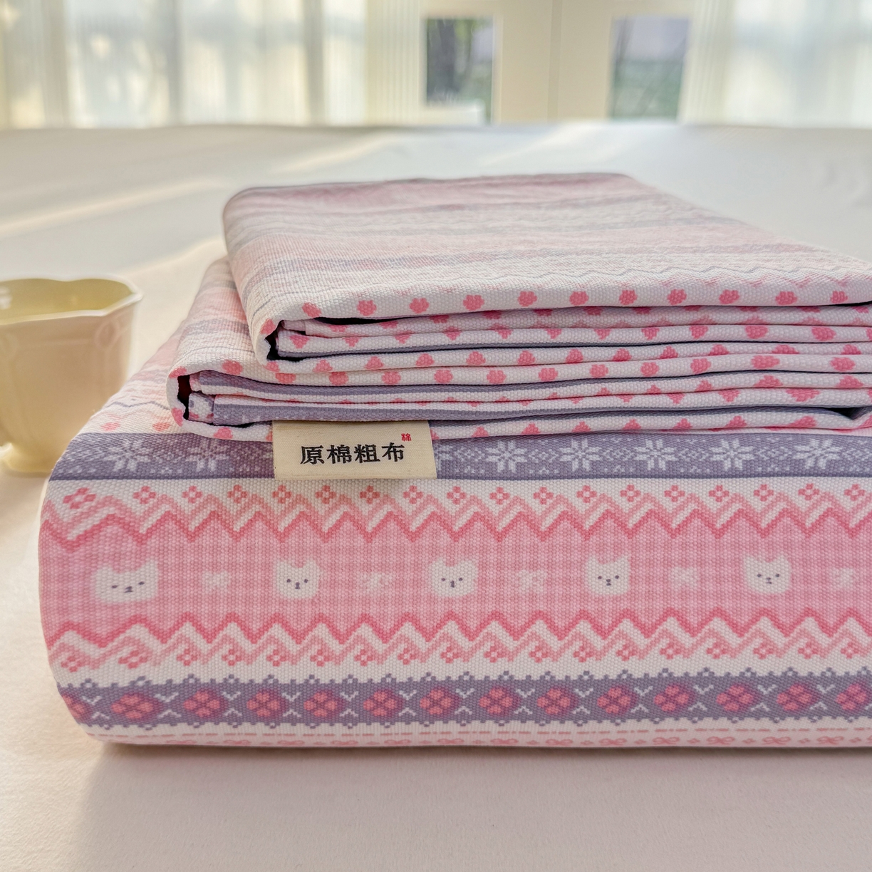 91家纺网 家纺一手货源 找家纺 （总）康纳利 2026新款原棉老粗布透气印花床单