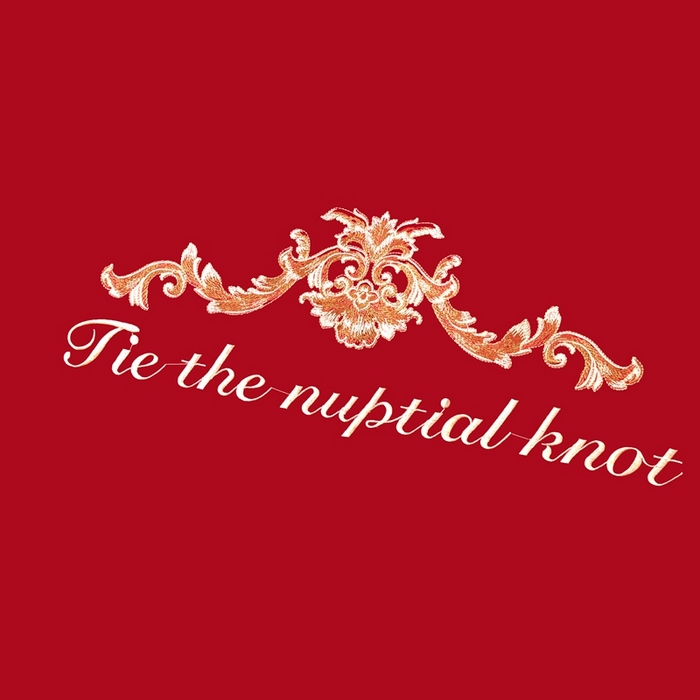 91家纺网 家纺一手货源 找家纺 慕她家纺 2026年磨毛亲肤棉婚庆四件套大红色刺绣结床上用品 天缘巧合