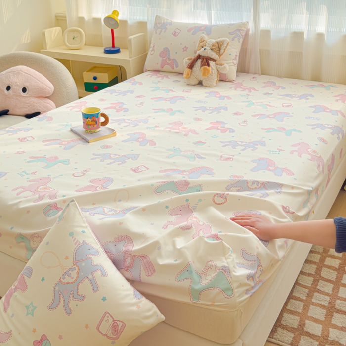 91家纺网 家纺一手货源 找家纺 （总）洁柔家纺工厂店 2026新款A类古法糯小棉床笠礼盒款