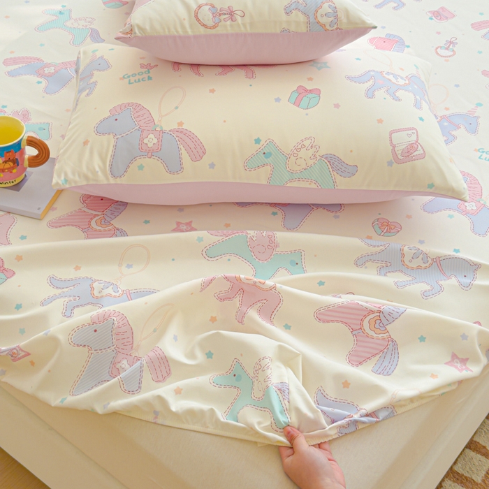 91家纺网 家纺一手货源 找家纺 （总）洁柔家纺工厂店 2026新款A类古法糯小棉床笠礼盒款