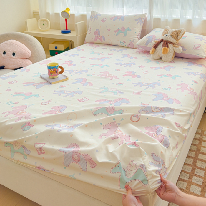 91家纺网 家纺一手货源 找家纺 （总）洁柔家纺工厂店 2026新款A类古法糯小棉床笠礼盒款