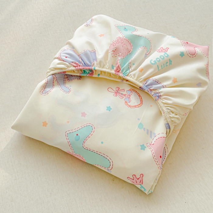 91家纺网 家纺一手货源 找家纺 洁柔家纺工厂店 2026新款A类古法糯小棉床笠礼盒款 萌马送吉