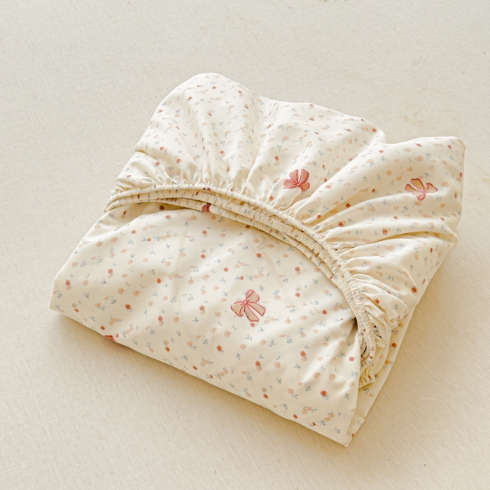 91家纺网 家纺一手货源 找家纺 洁柔家纺工厂店 2026新款A类古法糯小棉床笠礼盒款 十里蔷薇