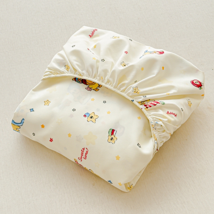 91家纺网 家纺一手货源 找家纺 洁柔家纺工厂店 2026新款A类古法糯小棉床笠礼盒款 晚安星星