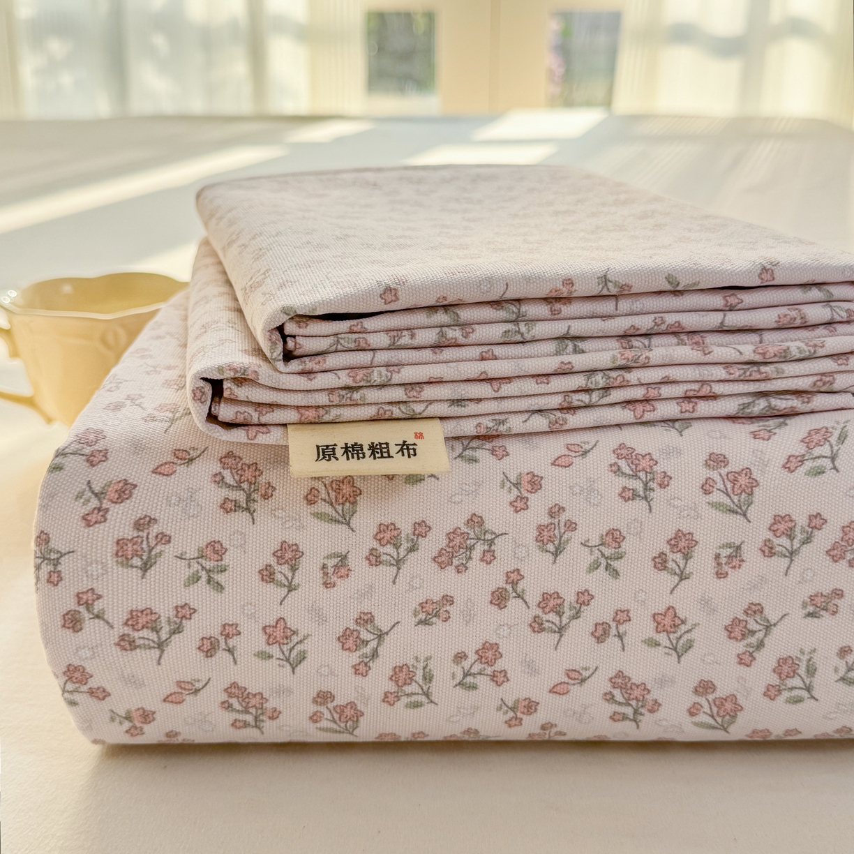 康纳利 2026新款原棉老粗布透气印花床单 茶语