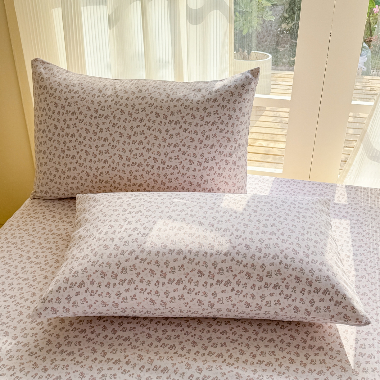 91家纺网 家纺一手货源 找家纺 康纳利 2026新款原棉老粗布透气印花床单 茶语