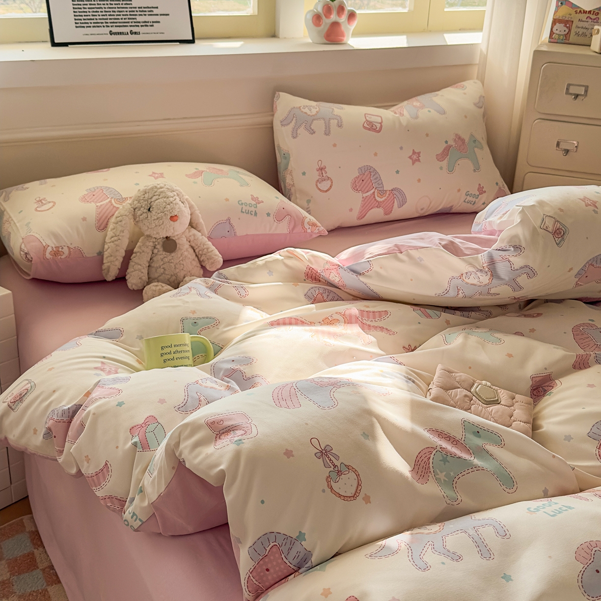 91家纺网 家纺一手货源 找家纺 （总）洁柔供应链 2026新款A类古法糯小棉四件套