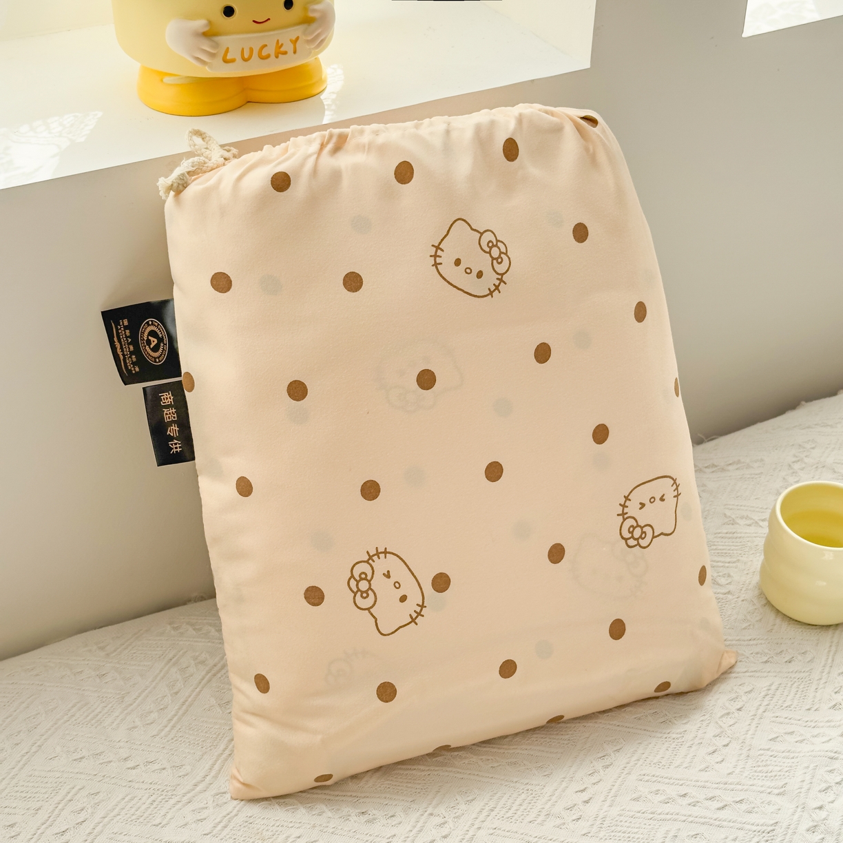 91家纺网 家纺一手货源 找家纺 洁柔供应链 2026新款A类古法糯小棉四件套 半糖kitty