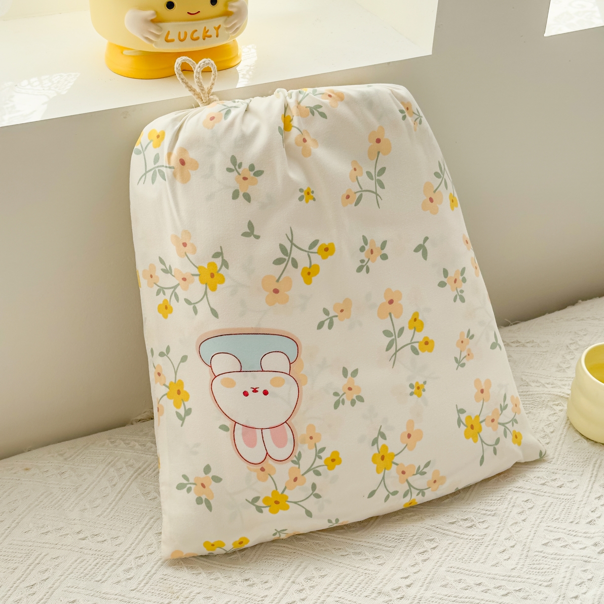 91家纺网 家纺一手货源 找家纺 洁柔供应链 2026新款A类古法糯小棉四件套 金桂玉兔