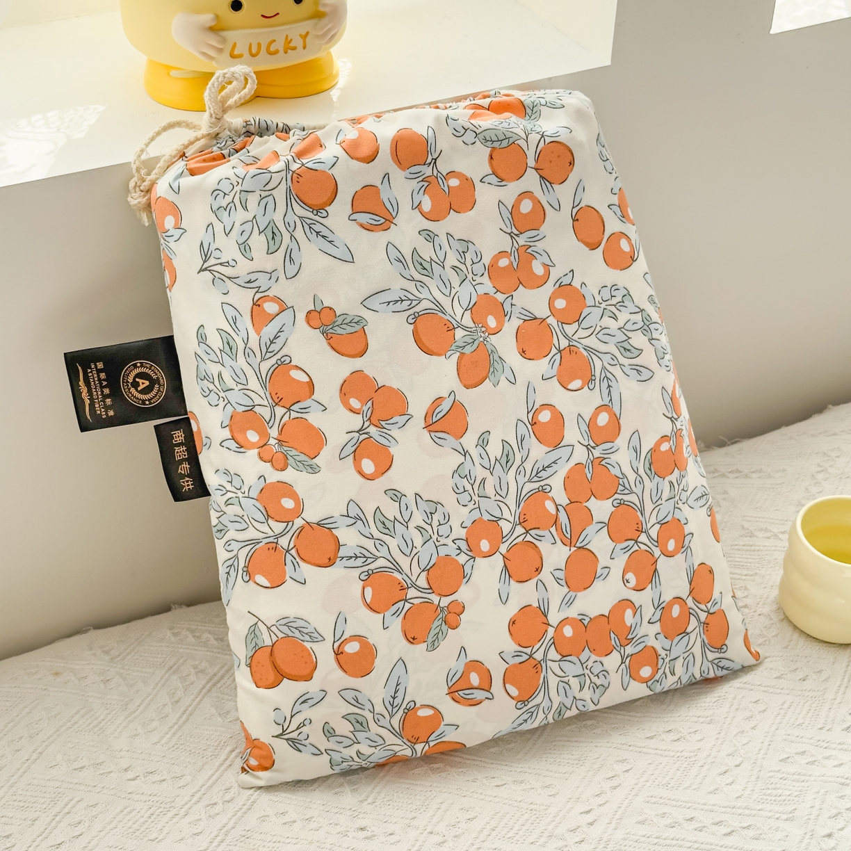 91家纺网 家纺一手货源 找家纺 洁柔供应链 2026新款A类古法糯小棉四件套 柿柿如意