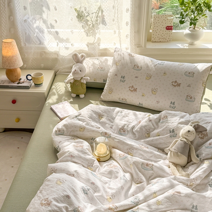 91家纺网 家纺一手货源 找家纺 丽美人家纺 2026春夏新款简单款皱皱纱夏被夏凉被空调被 贝拉