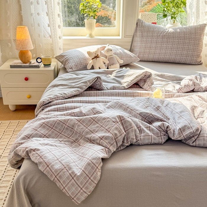 91家纺网 家纺一手货源 找家纺 丽美人家纺 2026春夏新款简单款皱皱纱夏被夏凉被空调被 布兰卡