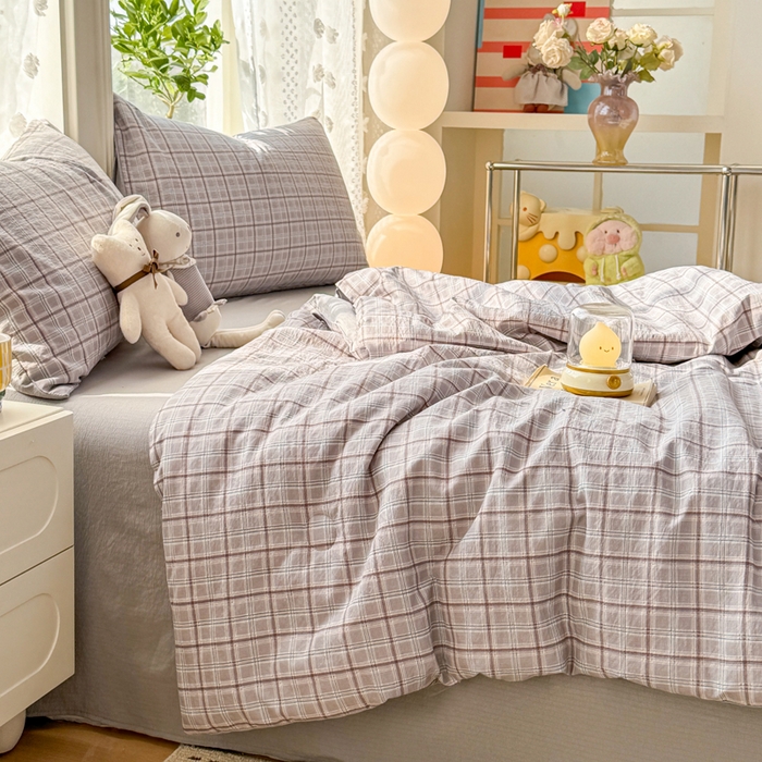 91家纺网 家纺一手货源 找家纺 丽美人家纺 2026春夏新款简单款皱皱纱夏被夏凉被空调被 布兰卡