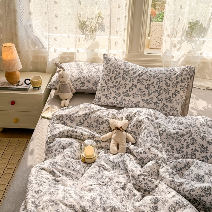 91家纺网 家纺一手货源 找家纺 丽美人家纺 2026春夏新款简单款皱皱纱夏被夏凉被空调被 花开漫漫