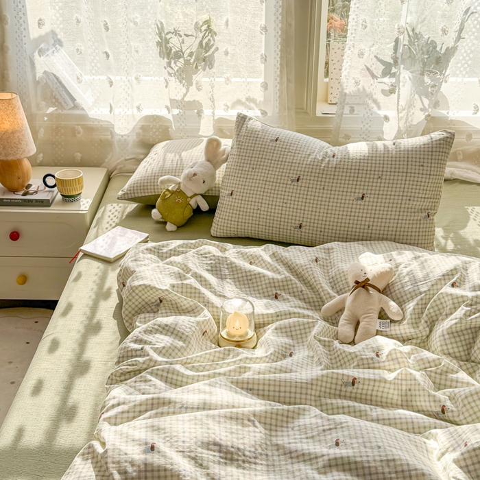 91家纺网 家纺一手货源 找家纺 丽美人家纺 2026春夏新款简单款皱皱纱夏被夏凉被空调被 腊肠狗