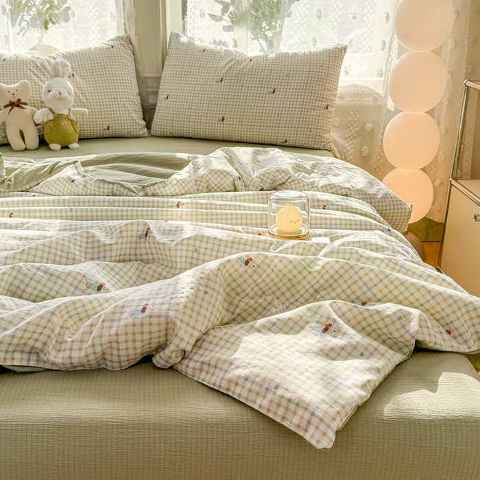 91家纺网 家纺一手货源 找家纺 丽美人家纺 2026春夏新款简单款皱皱纱夏被夏凉被空调被 腊肠狗