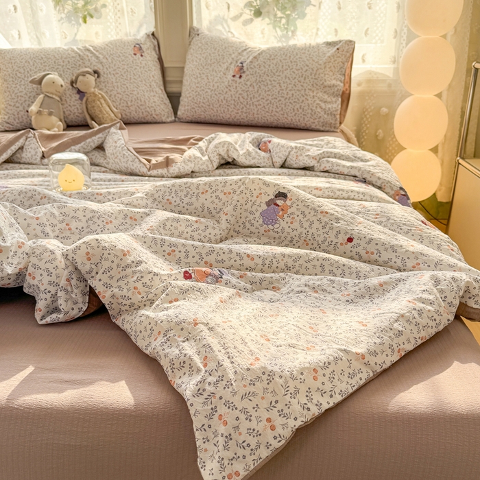 91家纺网 家纺一手货源 找家纺 丽美人家纺 2026春夏新款简单款皱皱纱夏被夏凉被空调被 时光