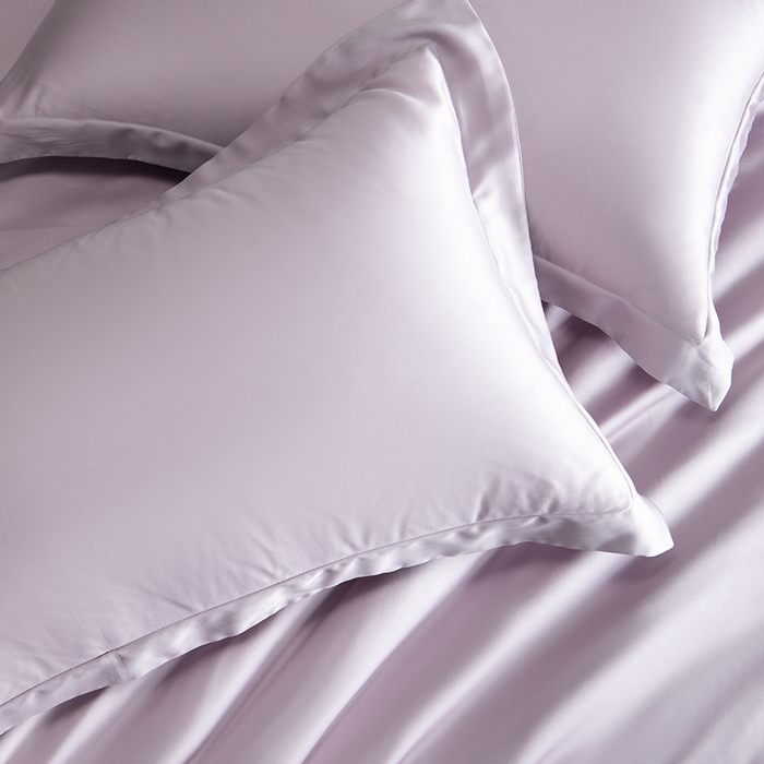 91家纺网 家纺一手货源 找家纺 618家纺 2026新款A类奥地利进口兰精天丝纯色四件套系列 天丝简约蓝莲紫