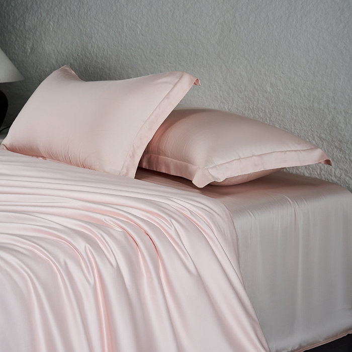 91家纺网 家纺一手货源 找家纺 618家纺 2026新款A类奥地利进口兰精天丝纯色四件套系列 天丝简约俏佳人